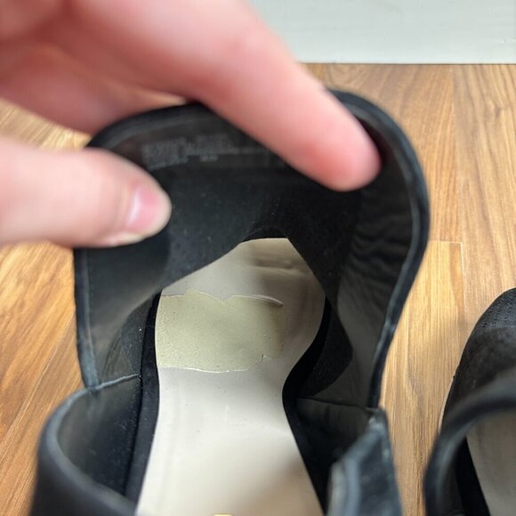 Cole Haan Grand Os Leather Perforated Callista Peep Toe Block Heel Sandals - Picture 12 of 12